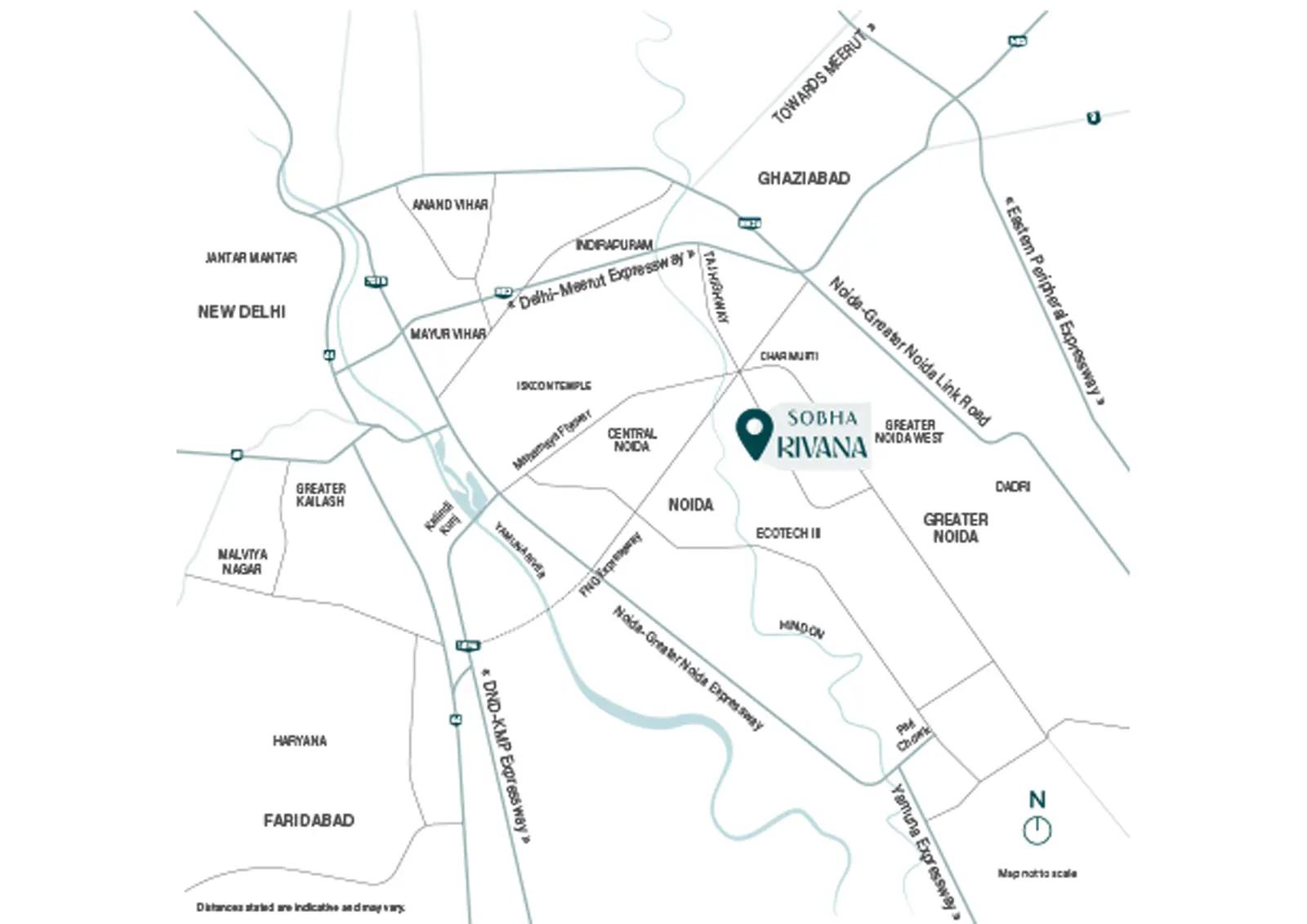 sobha-rivana-location-map